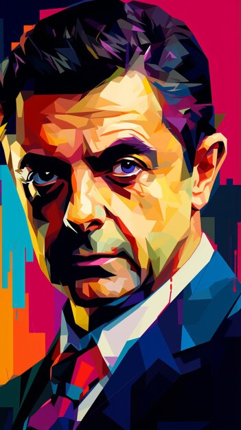 Rowan Sebastian Atkinson no estilo Wpap