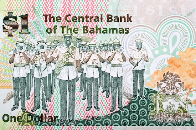 Royal Bahamas Police Band from money