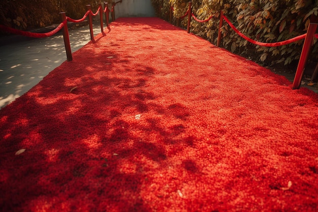 Foto royal passage red carpet pathway (königlicher durchgang mit rotem teppich)