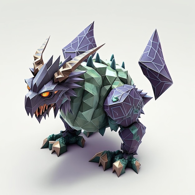 Rpg monster Objeto de elemento de rpg isométrico para juego de rpg IA generativa