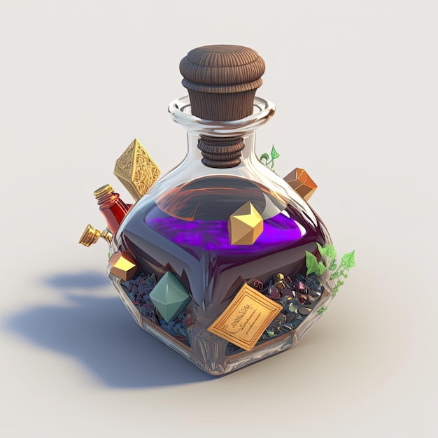 Rpg potion Objeto de item de rpg isométrico para jogo de rpg Generative AI