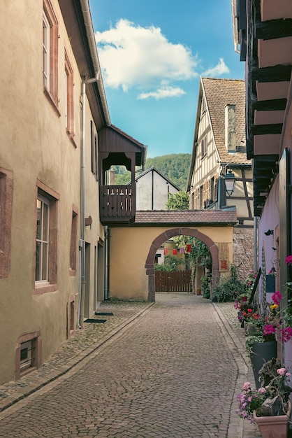 Rua colorida em Kaysersberg