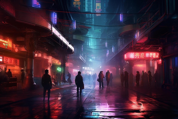 rua cyberpunk