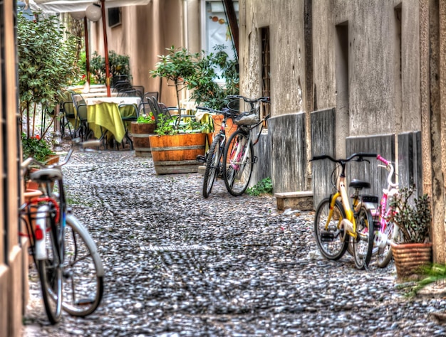 Rua da cidade velha em tom hdr