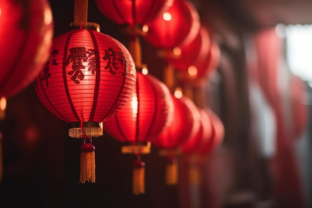 Rua da Lanterna Vermelha Chinesa Gerar Ai