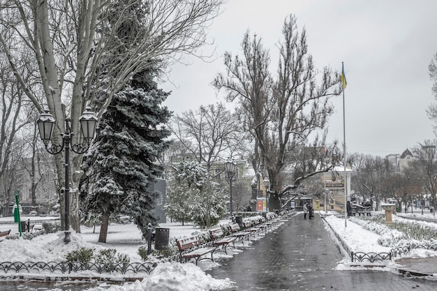 Rua Deribasovskaya em Odessa Ucrânia