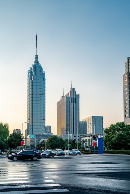 Foto rua e paisagem arquitetônica de changzhou, china