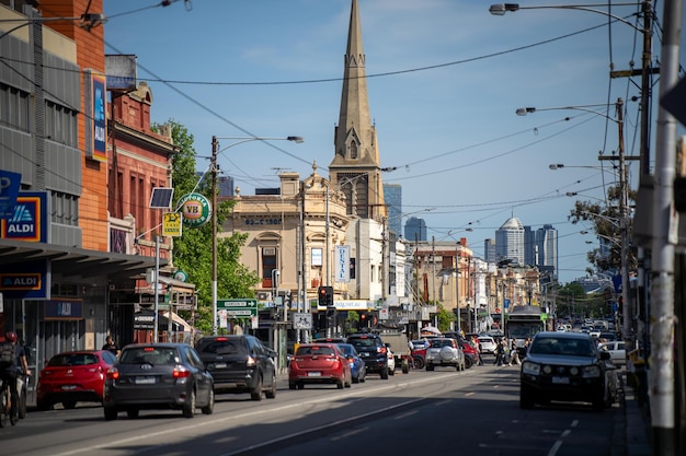 rua em brunswick melbourne no verão