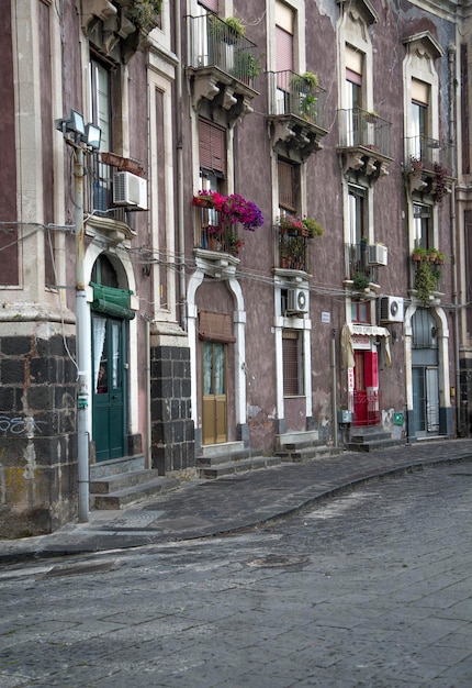 Rua em Catânia Itália