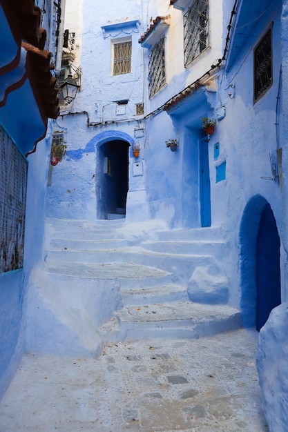 Rua em Chefchaouen Marrocos