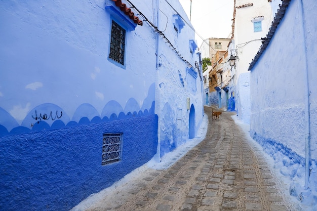 Rua em Chefchaouen Marrocos