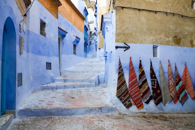 Rua em Chefchaouen Marrocos