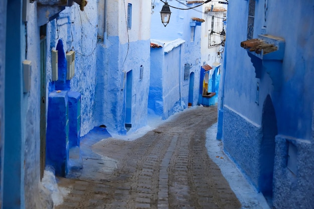 Rua em Chefchaouen Marrocos