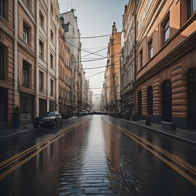 Rua na cidade velha de são petersburgo, rússia