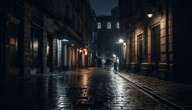 rua na noite rua velha na noite IA generativa