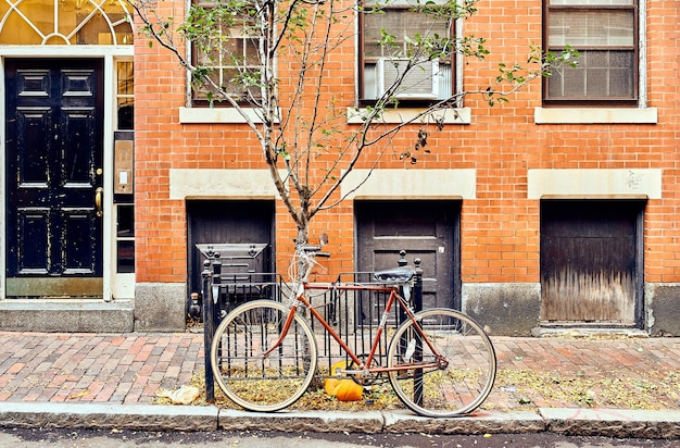 Rua no bairro de Beacon Hill Boston