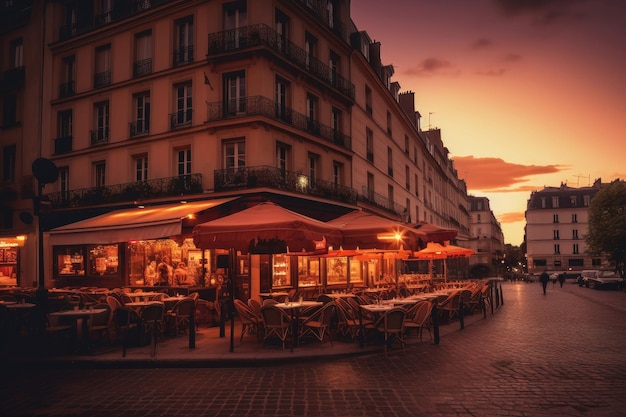 Rua paris café generate ai