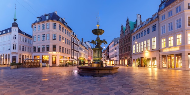 Rua stroget amagertorv copenhagen dinamarca