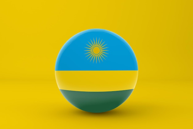 Ruanda Karte und Flagge
