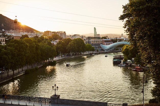 Ruas da antiga cidade velha de Tbilisi Tbilisi Saqartvelo Georgia