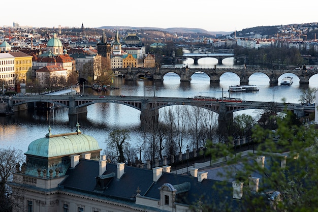 Foto ruas limpas da cidade de praga