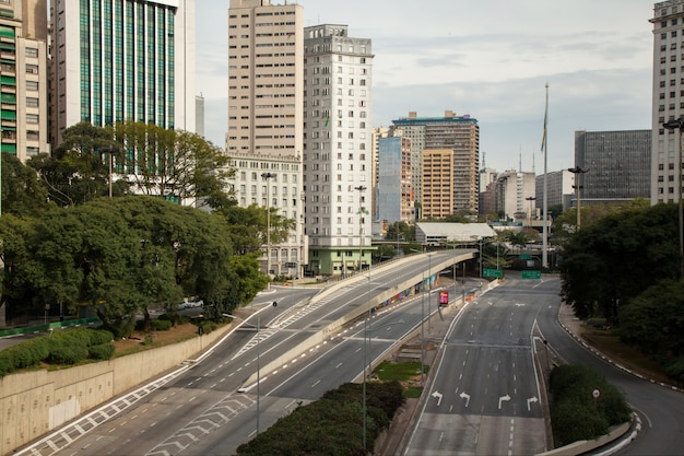 Ruas vazias em são paulo - brasil