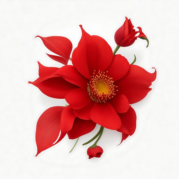 Ruby Delight Captivating Vector Flower Logo Assortimento