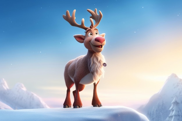 Rudolph, el reno de nariz roja, creado con tecnología de inteligencia artificial generativa