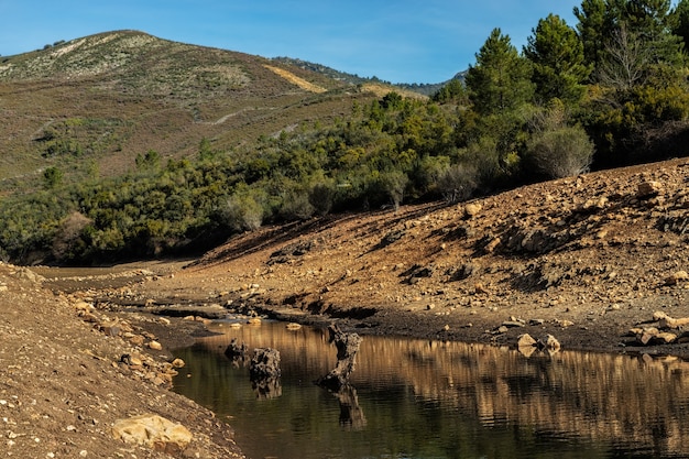 Ruecas Fluss im Naturpark Las Villuercas, Canamero, Extremadura, Spanien