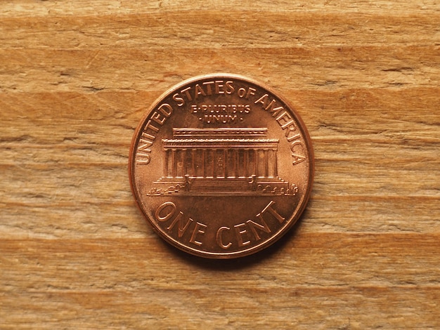 Rückseite der 1-Cent-Münze mit Lincoln-Gedenkwährung