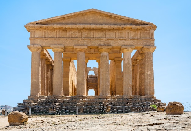 Rückseite des Tempio della Concordia in Agrigento