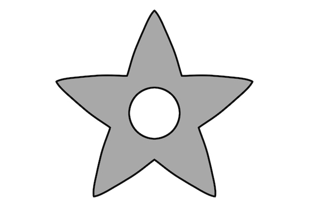 Rueda de armas de lucha de estrellas ninja elemento de diseño gráfico samurai japonés