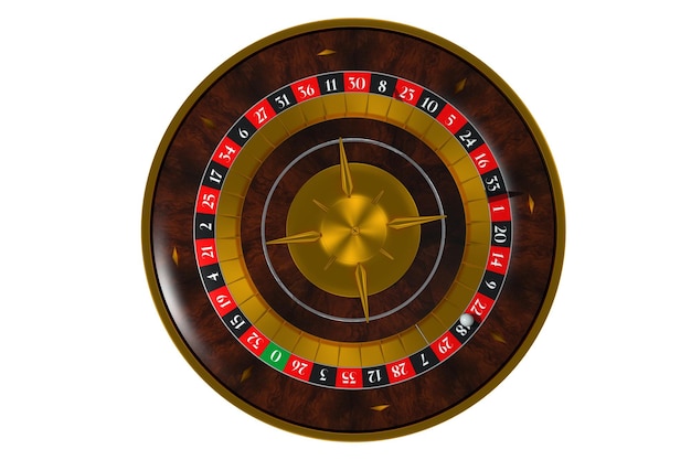 Foto rueda de ruleta 3d aislada