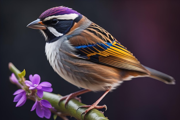 Rufousbreasted Bunting Fringilla ruficollis generative ai