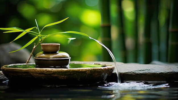 Ruhe, Bambus-Zen-Hintergrund