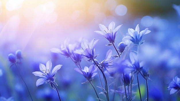 Ruhige blaue Wildblumen in der Natur