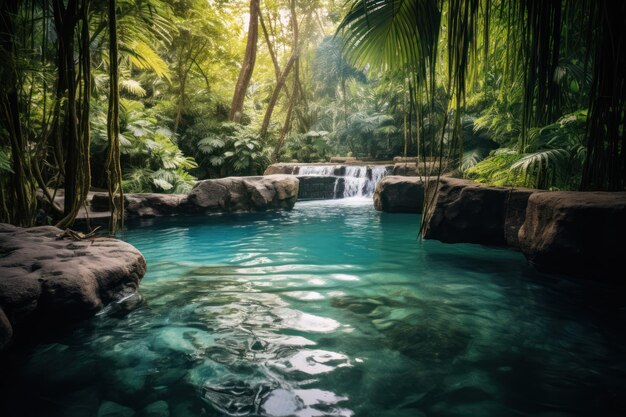 Ruhige Oase Ein ruhiger Wasserhintergrund für Entspannung und Spa-Vibes