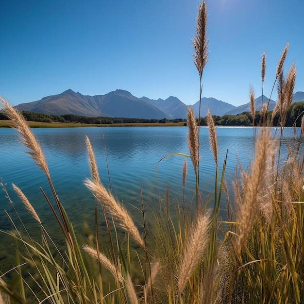 Ruhiger See inmitten majestätischer Berge