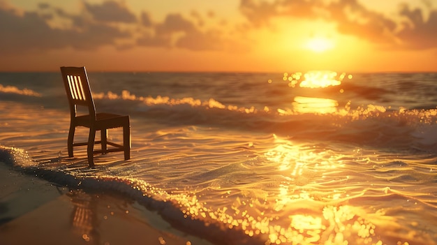 Ruhiger Strandstuhl Ozean Erfrischender Drink Strandschirm Sterne Decke Himmel Ai Generiert