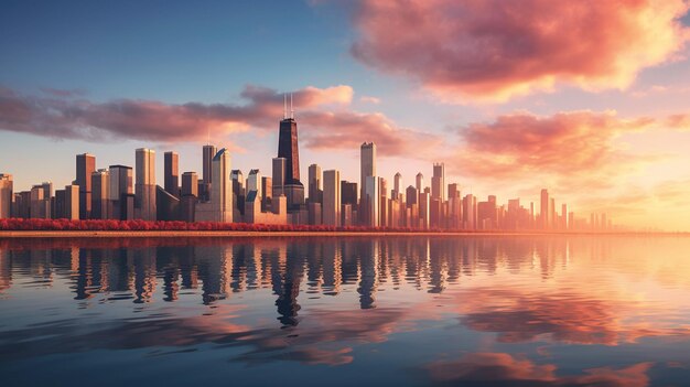 Ruhiges Stadtbild von Chicago