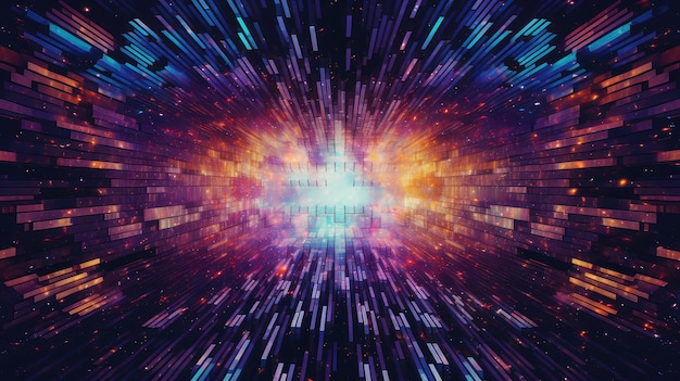 Foto ruido de píxeles abstractos caleidoscopio ilustración textura ornamento geométrico tecnología fractal digital ruido abstractos píxeles kaleidoscopio