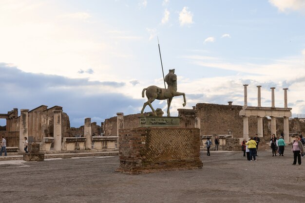 Ruína arqueológica da antiga cidade romana de Pompéia