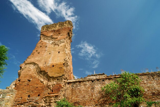 La ruina en la Colina Palatina en Roma Italia