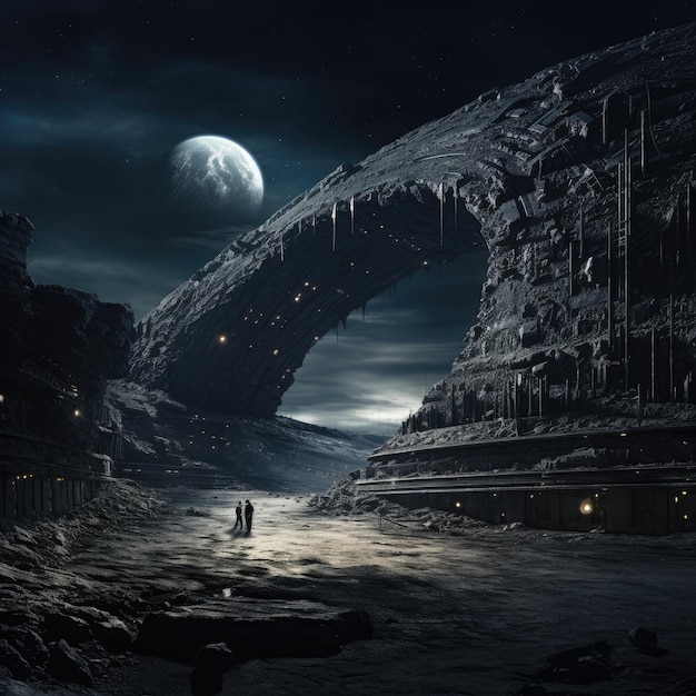 Ruinas alienígenas en el lado oscuro de la luna