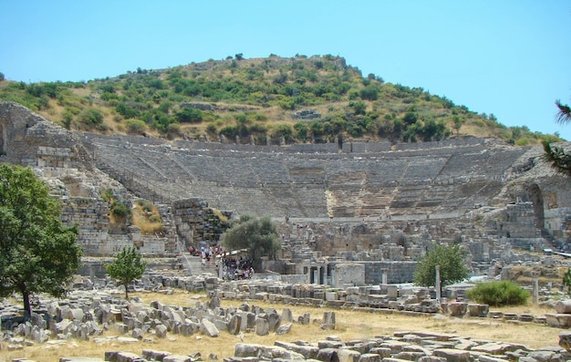 Ruinas de un anfiteatro romano en la antigua ciudad de Éfeso Turquía