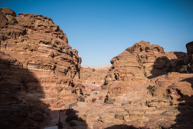 Ruínas antigas da cidade nabateia de Petra, na Jordânia