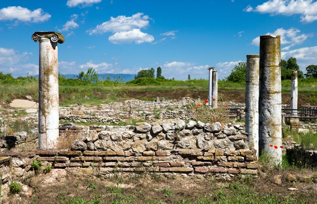 Ruínas antigas em Dion