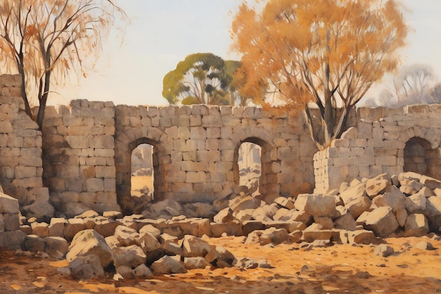 Foto ruinas de la antigua ciudad de agrigento, sicilia