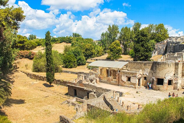 Ruinas de la antigua ciudad italiana de Pompeya