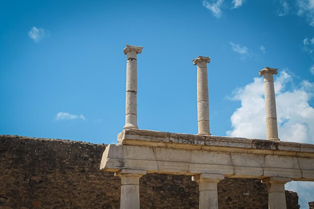 Ruinas de la antigua ciudad italiana de Pompeya